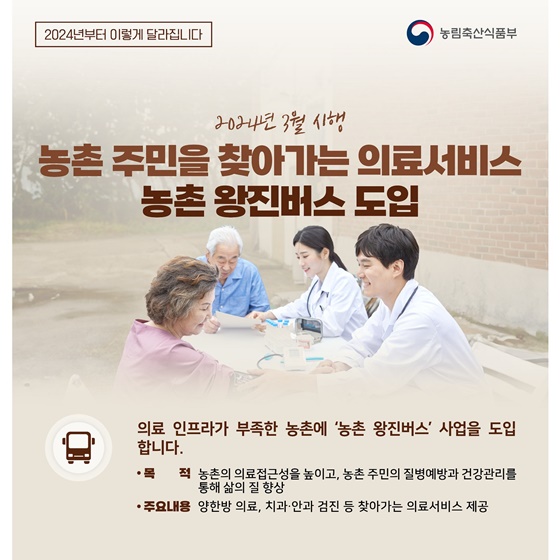 2024년 농림축산식품부 달라지는 제도