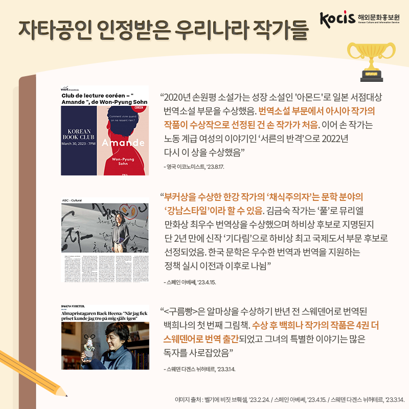 외신들 시선 집중! 세계가 사랑한 K-문학