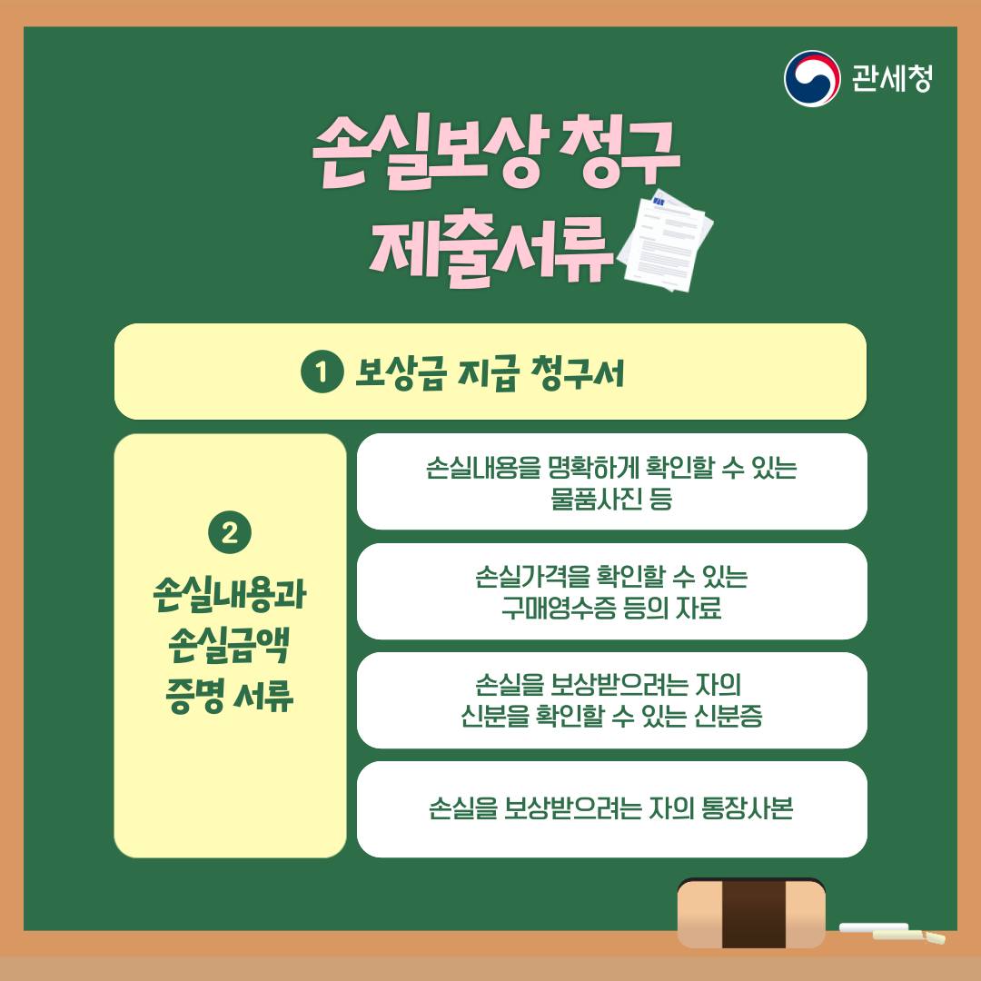 세관 검사과정에서 물품이 파손됐다면?