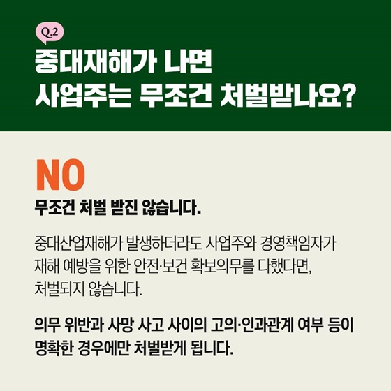 중대재해처벌법 Q&A