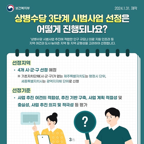 상병수당 3단계 시범사업 지역을 모집합니다!