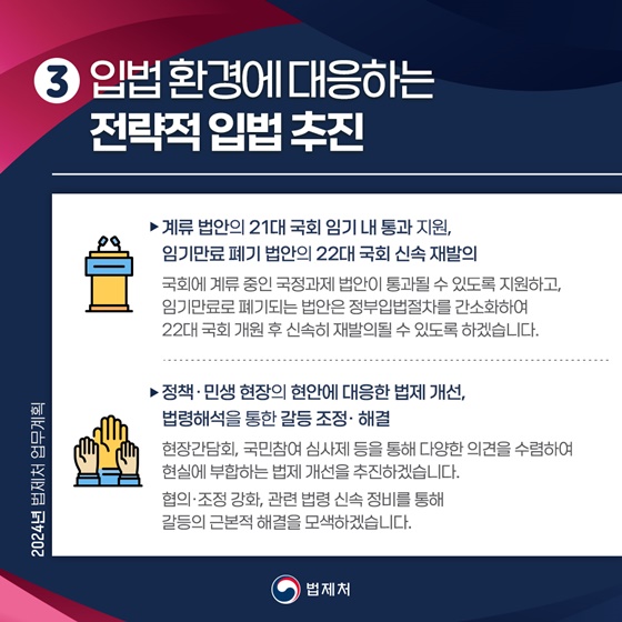 2024년 법제처 핵심 추진과제