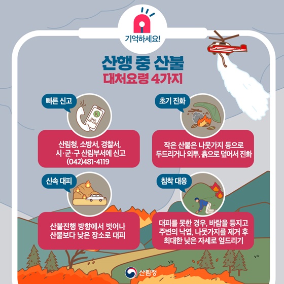 더 이상의 산불은 NO! 산불방지 국민행동요령