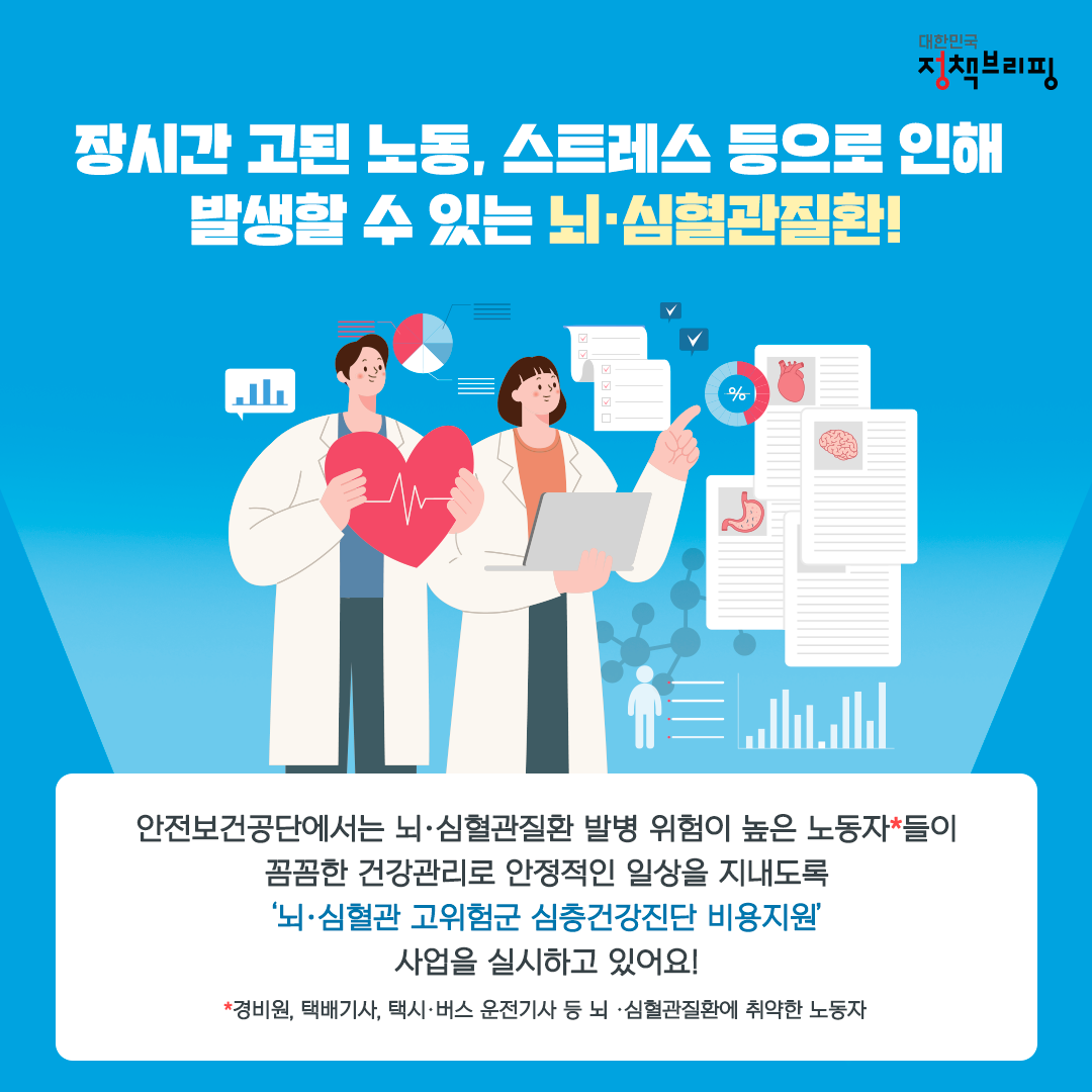 뇌·심혈관 예방을 위한 심층건강진단 비용 지원!