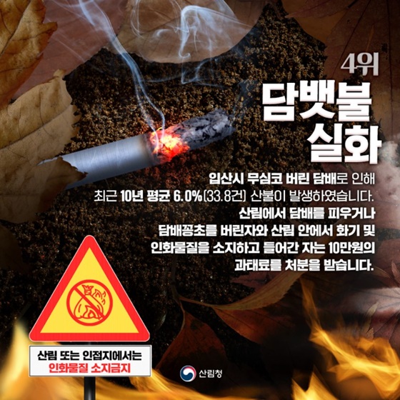 산불이 발생하는 주요 원인들