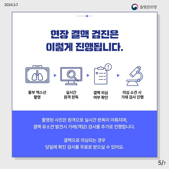 찾아가는 결핵 검진 사업 안내!