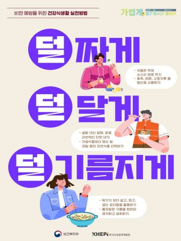 비만 예방을 위한 건강식생활 실천 방법.(출처=한국건강증진개발원)