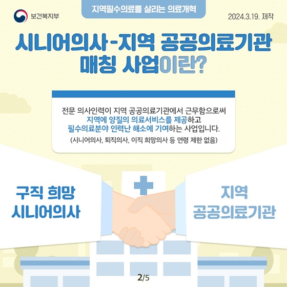 지방 의료에 명의가 간다! 공공병원과 함께 걷는 길