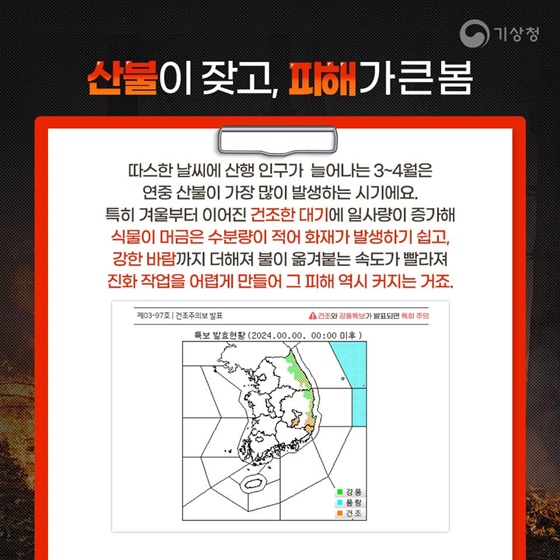 봄바람 타고 화재 위험도 옵니다