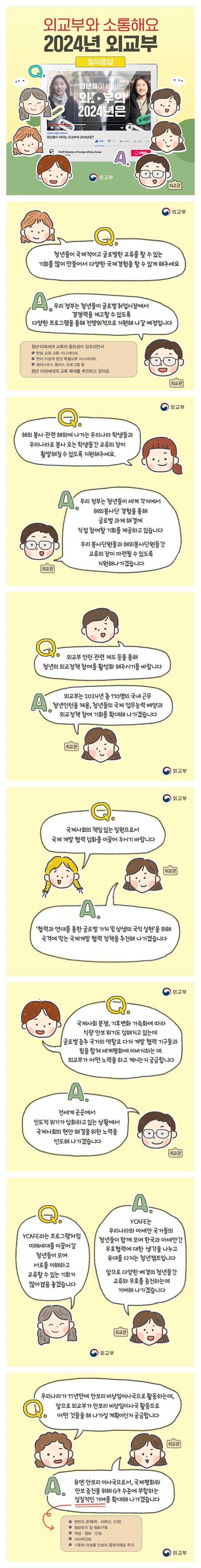 대한민국 청년들은 외교부에 무엇을 바라고 있을까요?