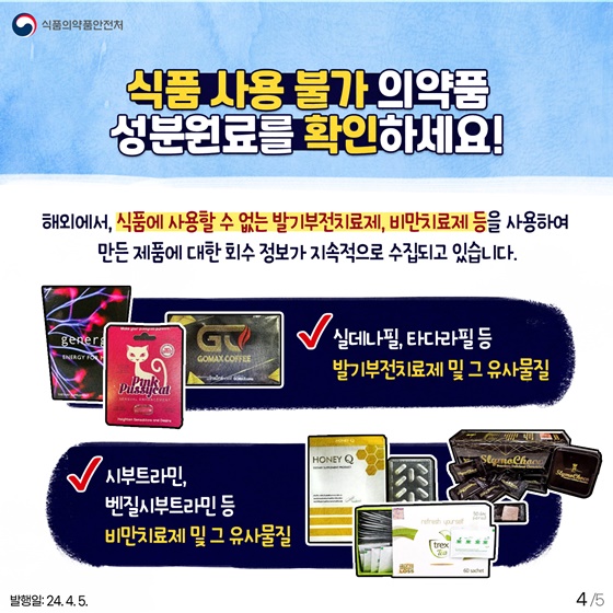 해외여행 시 ‘이런 원료’를 사용한 식품 구매·섭취 주의!