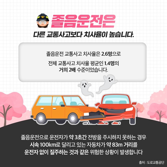 따뜻한 봄 햇살, 무거워지는 눈꺼풀 봄철 졸음운전 주의!