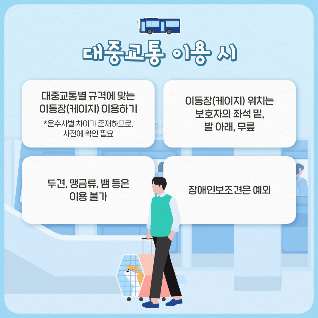 반려동물과 여행할 때 꼭 확인하세요!