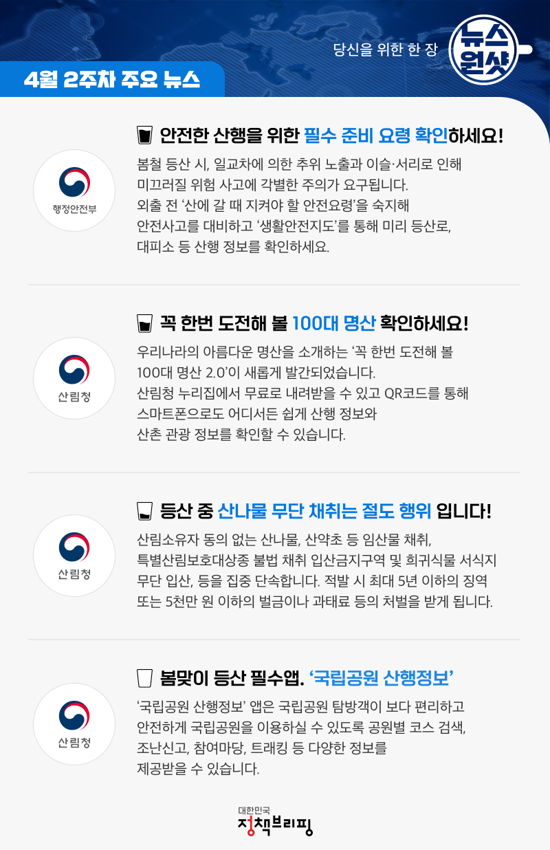 [뉴스원샷] 등산 하기 전 알아야 할 필수 정보 4가지