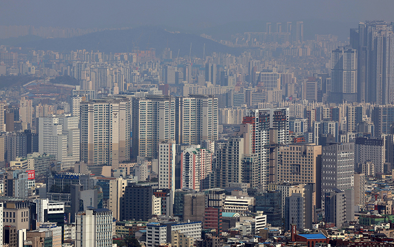 서울 남산에서 바라본 아파트 모습. (ⓒ뉴스1, 무단 전재-재배포 금지)