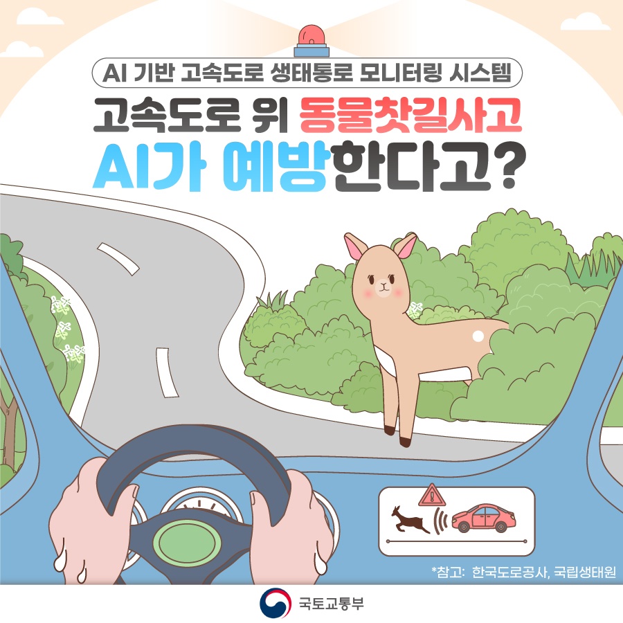 고속도로 위 동물찻길사고 AI가 예방한다고?