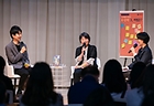 김보영 작가(가운데)와 이수현 작가·번역가가 23일 국립중앙도서관 국제회의장에서 열린 ‘전 세계를 사로잡은 K-문학, 그 비법은’ 북토크에 참여해 대담을 나누고 있다. (사진=국립중앙도서관)