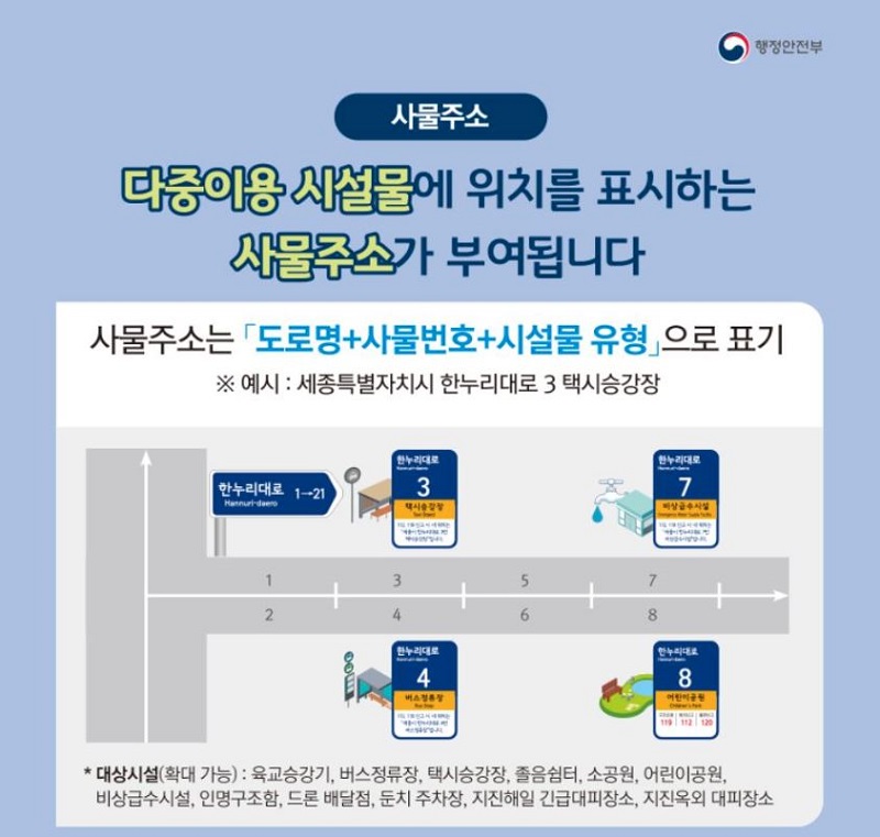 사물주소 안내