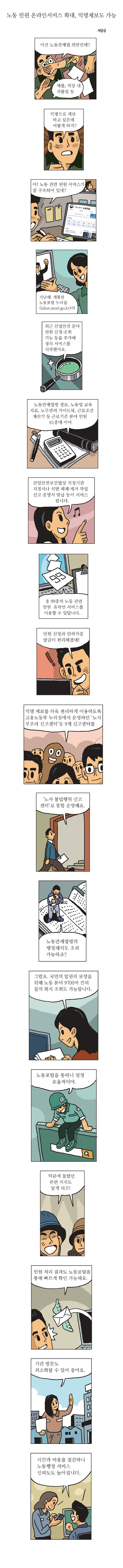 노동 민원 온라인서비스 확대, 익명제보도 가능