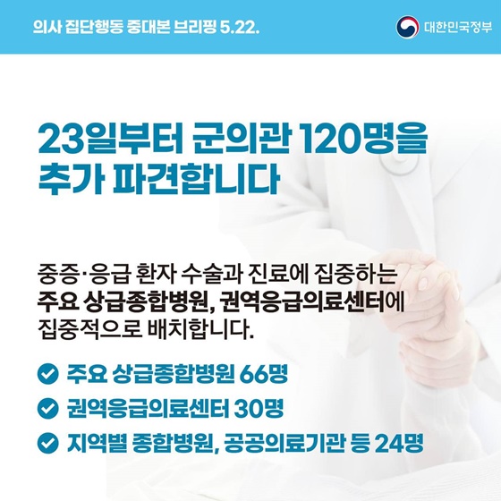 의사 집단행동 중대본 브리핑(5.22.)