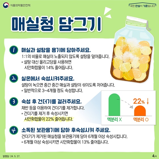 매실청 안전하게 담그는 꿀팁!