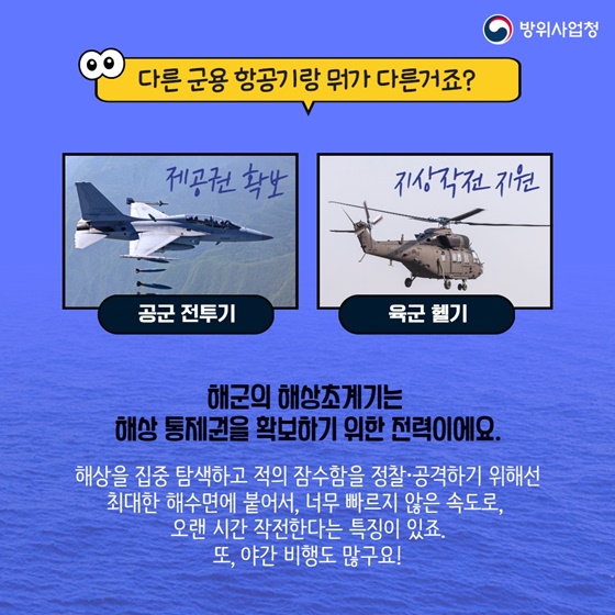 바다를 지키는 비행기가 있다?