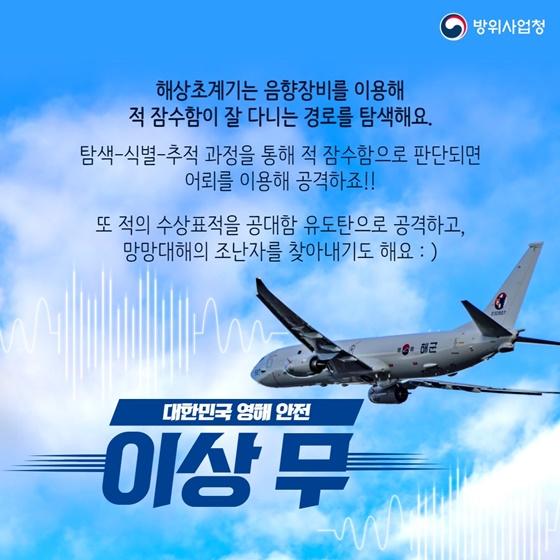 바다를 지키는 비행기가 있다?
