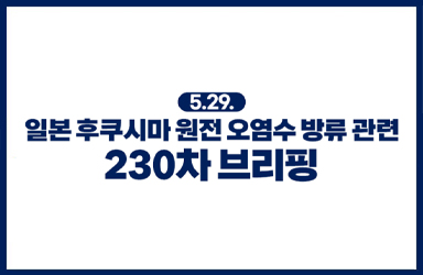 후쿠시마 원전 오염수 방류 관련 브리핑(5.29.)