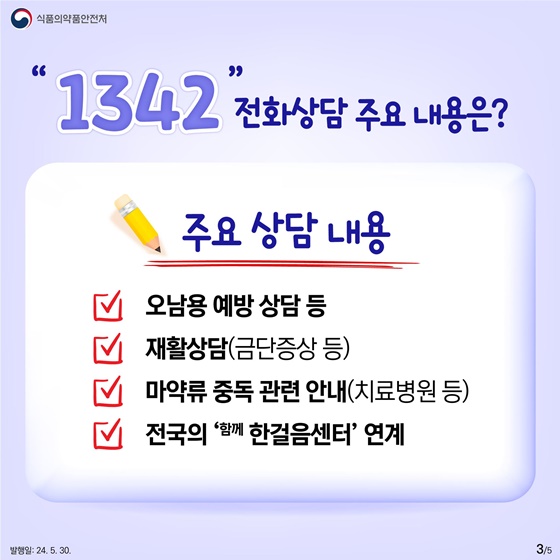 마약 문제, 언제 어디서나! ☎1342
