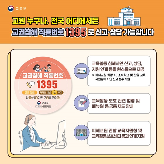 선생님의 교육활동을 이렇게 보호합니다!