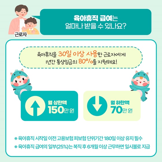육아휴직을 분할해서 사용이 가능한가요?