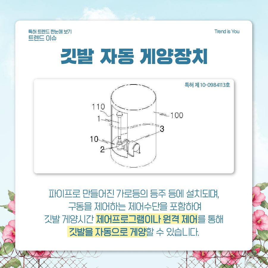 현충일을 맞아 태극기 게양 관련 특허