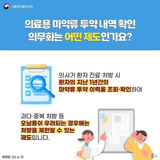 펜타닐 처방전 발급 시 투약내역 확인 의무화 제도 시행