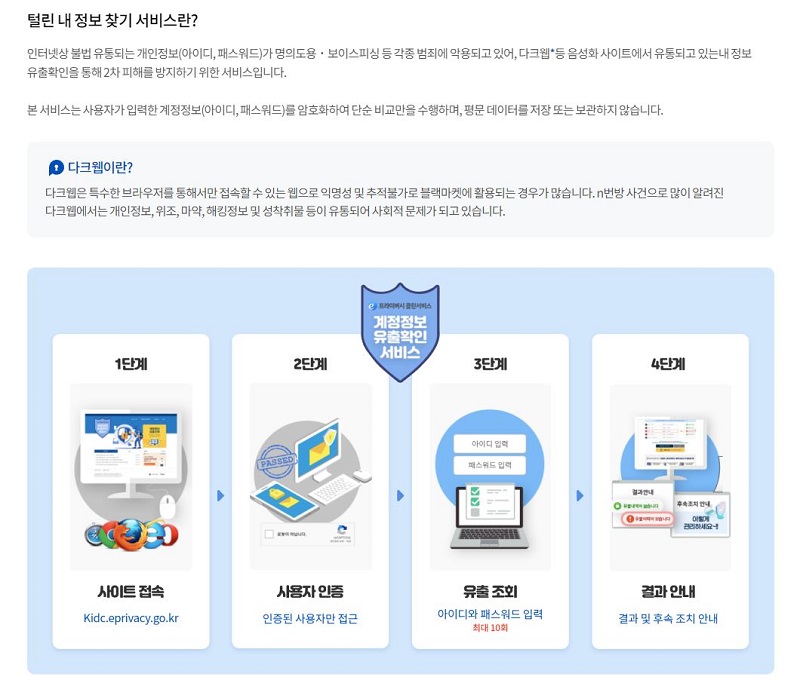털린 내 정보 찾기
