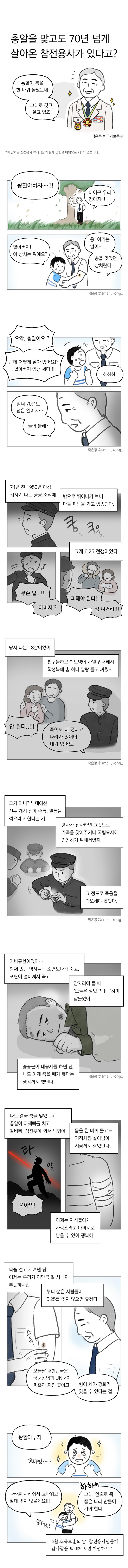 총알을 맞고도 70년 넘게 살아온 참전용사가 있다고?