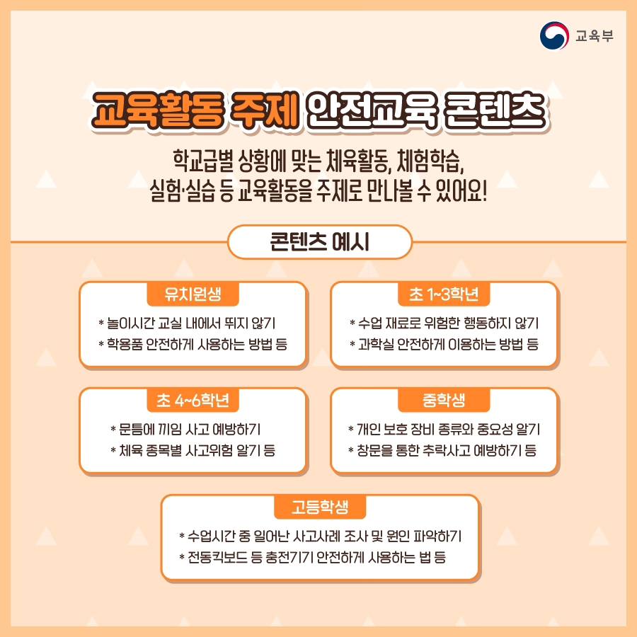 모든 학생들의 안전을 위한 맞춤형 안전교육 콘텐츠가 나온다?!