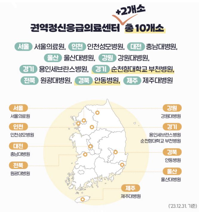 권역정신응급의료센터 소개 (출처=보건복지부 인스타그램)