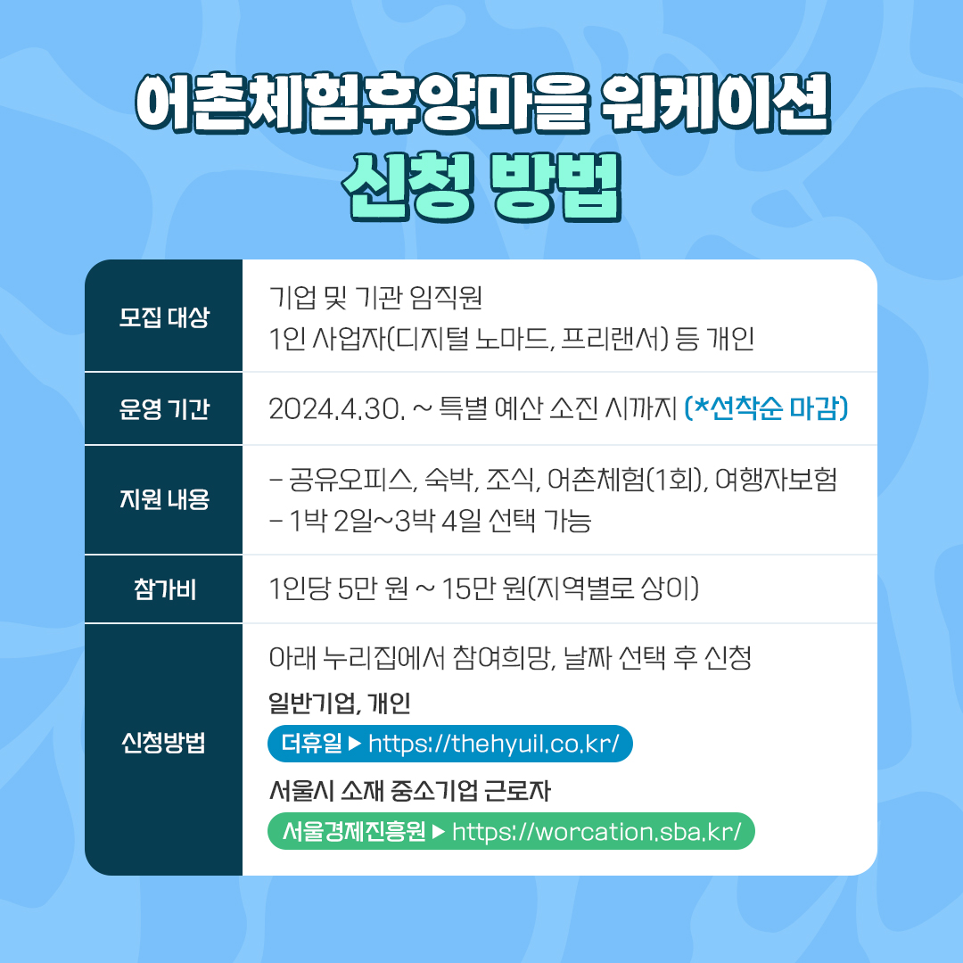 이번 여름은 바다로 출근합니다!