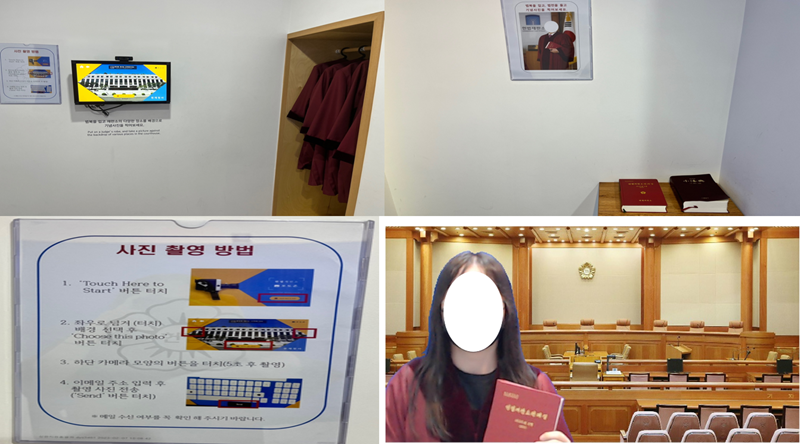 헌법체험존에서 기념사진을 촬영한 모습이다.