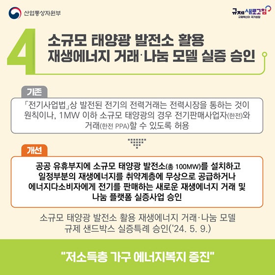 산업통상자원부 2024년 상반기 규제혁신 대표사례