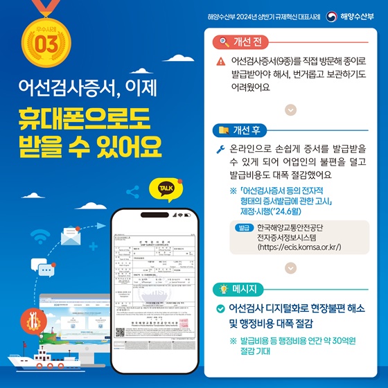 2024년 상반기 해양수산부 규제혁신 대표사례