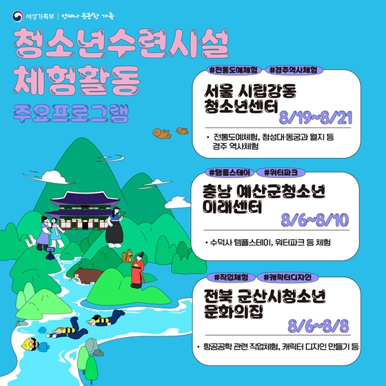 여름방학 청소년을 위한 1,400가지 체험