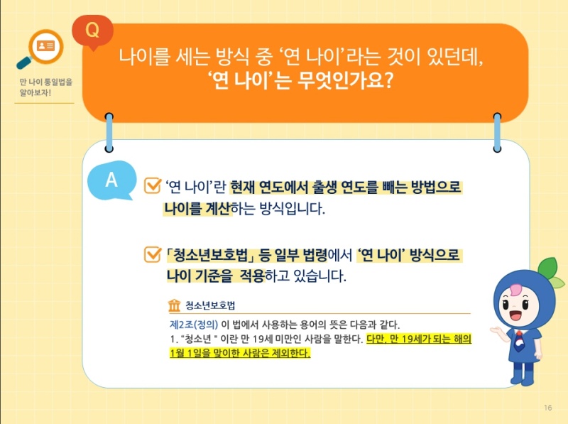 ‘연 나이’에 대한 설명.(출처=법제처 누리집)