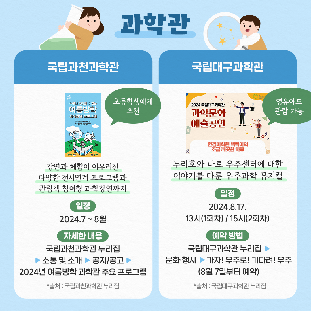 아이와 함께 체험해봐요! 8월 주요 프로그램 모음집