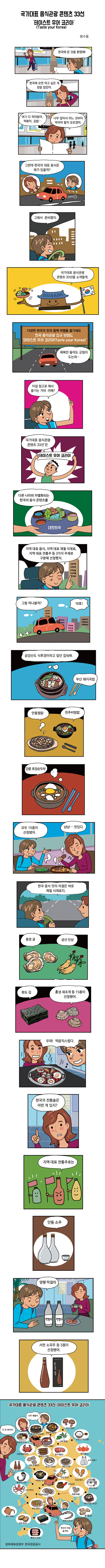 국가대표 음식관광 콘텐츠 33선 ‘테이스트 유어 코리아’