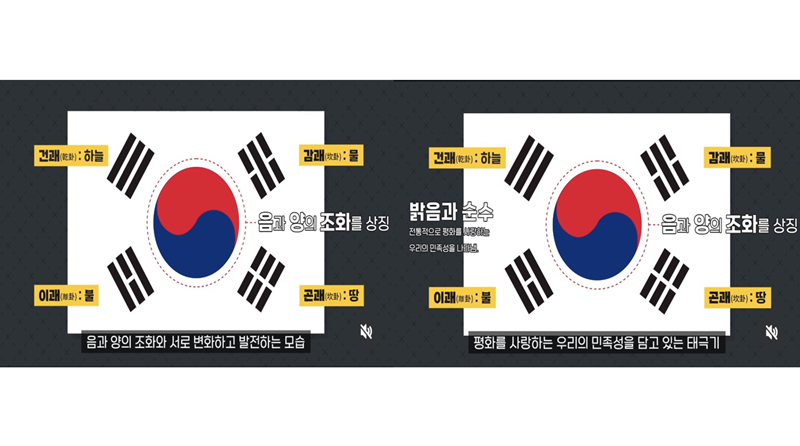태극기에 대한 설명 (출처=행정안전부 SNS 화면 캡쳐)