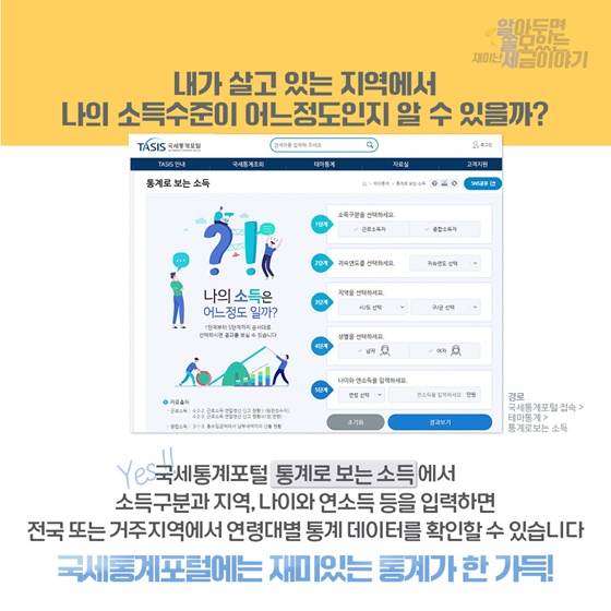 내가 살고 있는 지역에서 나의 소득수준이 어느정도인지 알 수 있을까?