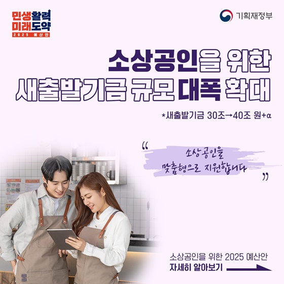 2025년 소상공인 맞춤형 지원