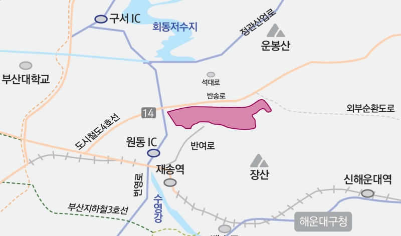 부산 도심융합특구 위치도.(제공=국토교통부)
