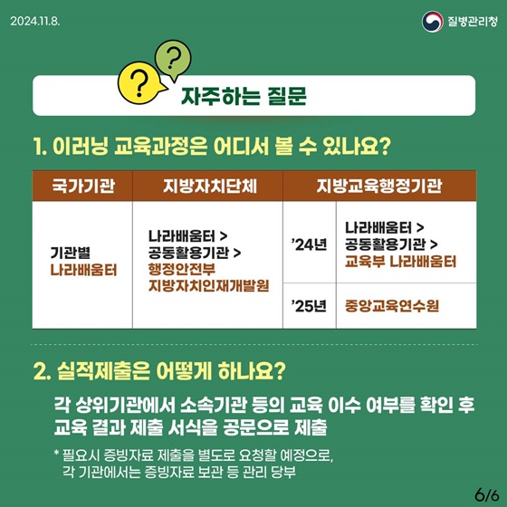 전 공무원은 감염병 의무교육을 이수해야 합니다!